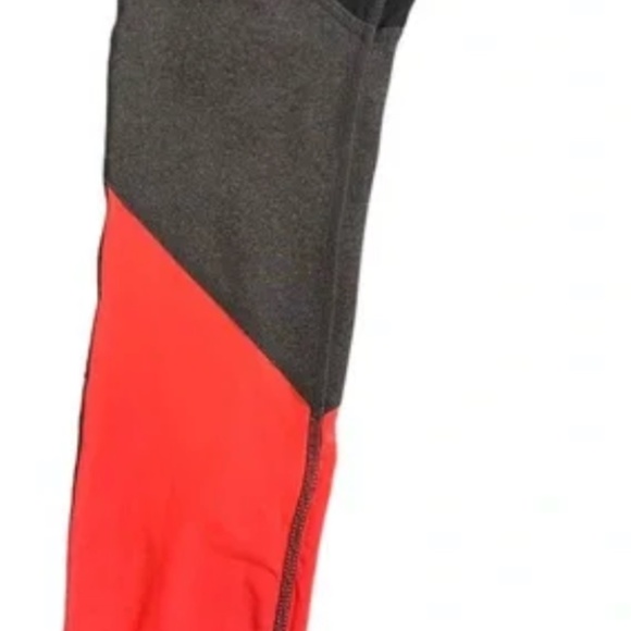 Alo Yoga Sheila Color Block Leggings Gray Black Coral Mesh Medium - Picture 10 of 15